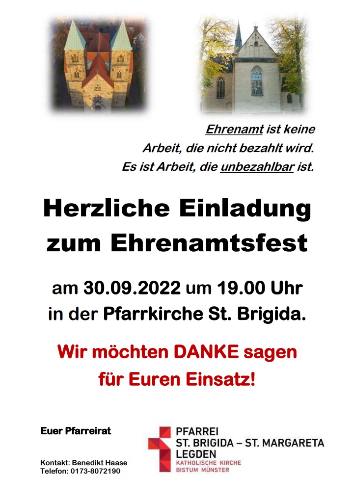 Einladung Ehrenamtsfest 2022